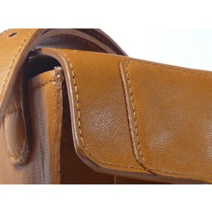 Sac Bandoulière Cuir Marron Clair - Emmanuelle Olivier Maroquinerie
