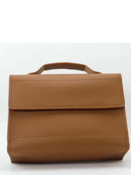 Sac femme cuir marron clair – Modèle Le 6 pièces – Emmanuelle Olivier Maroquinerie