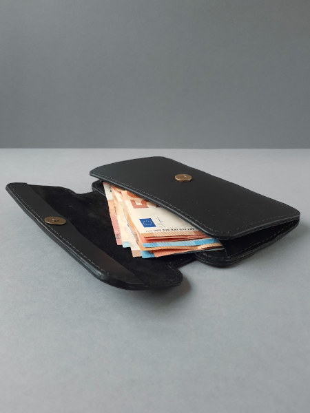 Pochette à billets en cuir – usage quotidien