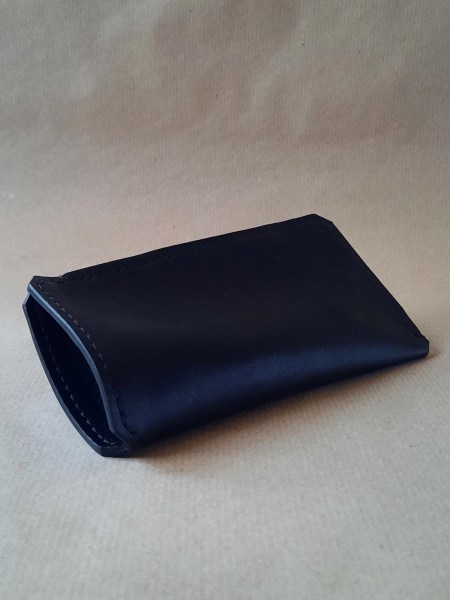 Etui à lunettes en cuir basane souple noir - Emmanuelle Olivier Maroquinerie
